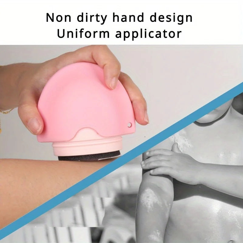 Applicateur de Crème Solaire en Silicone Ovale - Flacons Rechargeables pour Lotion et Crème, Portable pour Voyage en Plein Air, Camping"